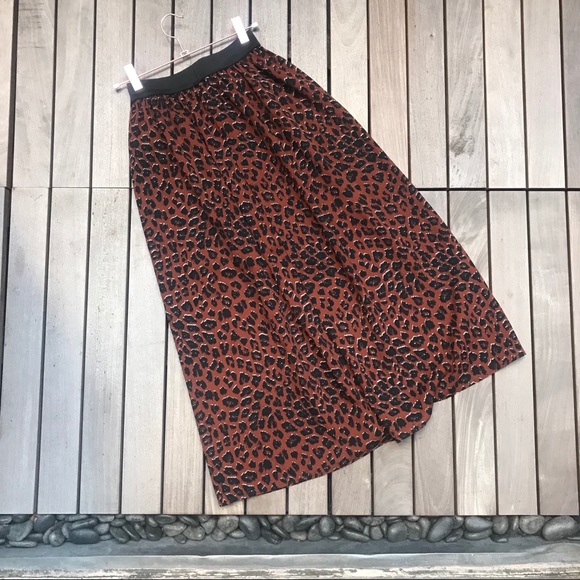 FEILD TRIP Pull Up Lined Animal Print Maxi Skirt - Picture 3 of 6